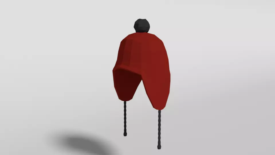 Low Poly Cartoon Beanie Cap Free low-poly 3D model