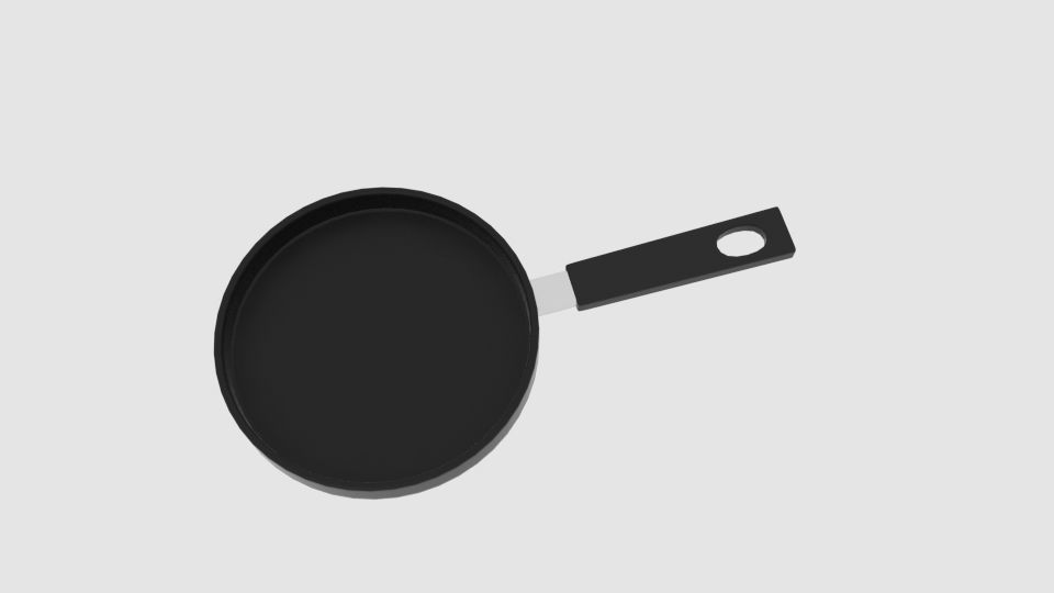 Frying Pan  Low-poly 3D model_2