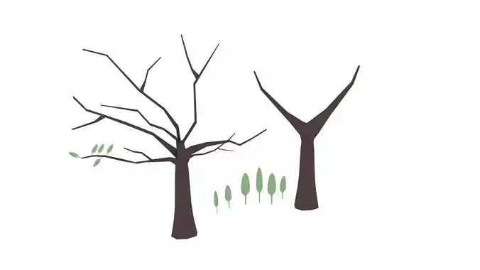 Tree Lowpoly Winter 