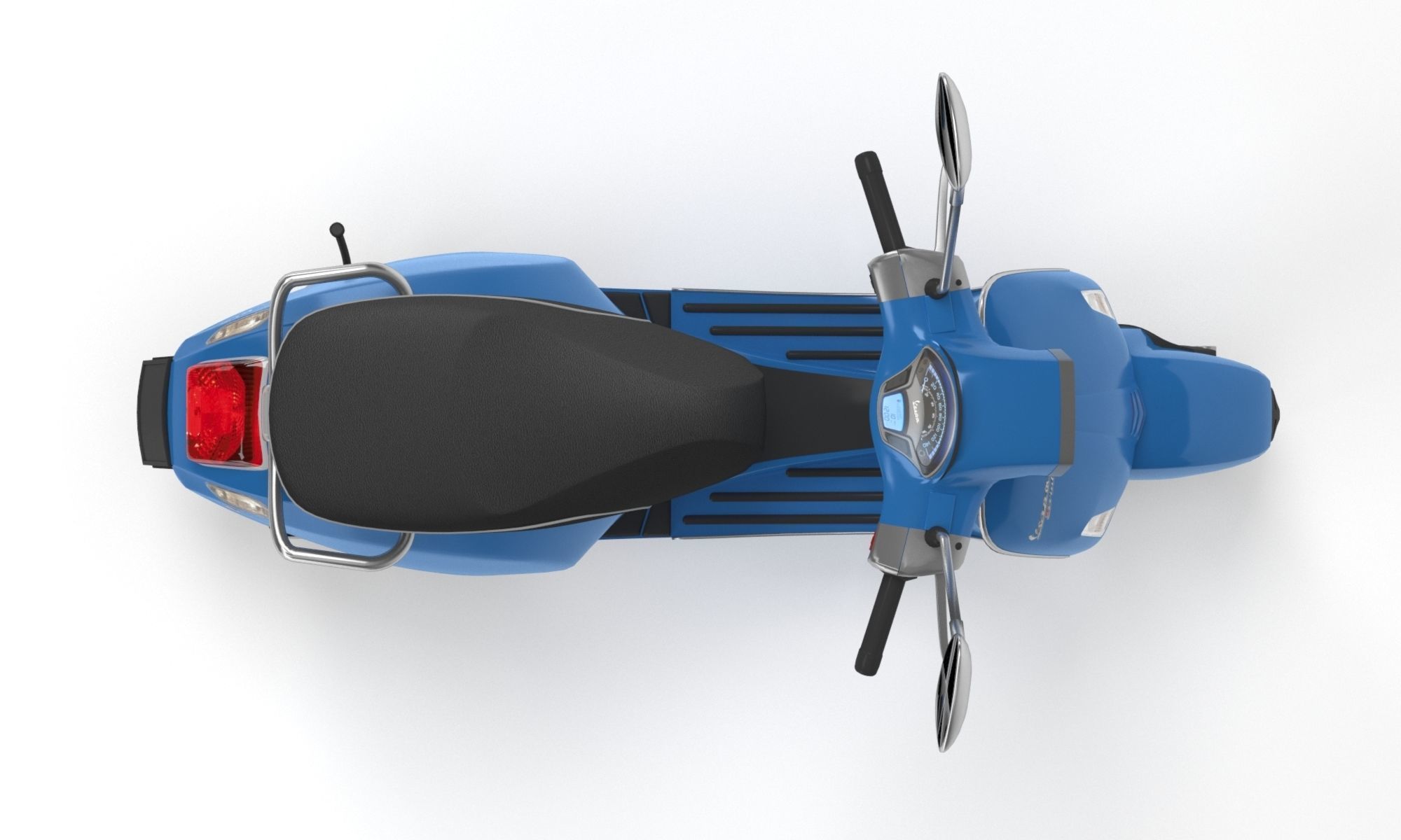 Vespa Sprint Blue 3D model_6