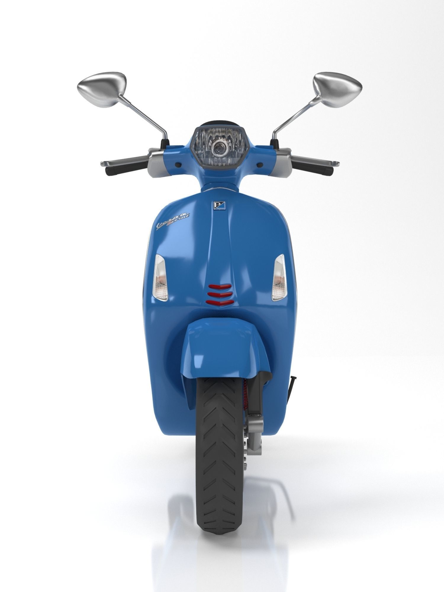 Vespa Sprint Blue 3D model_2