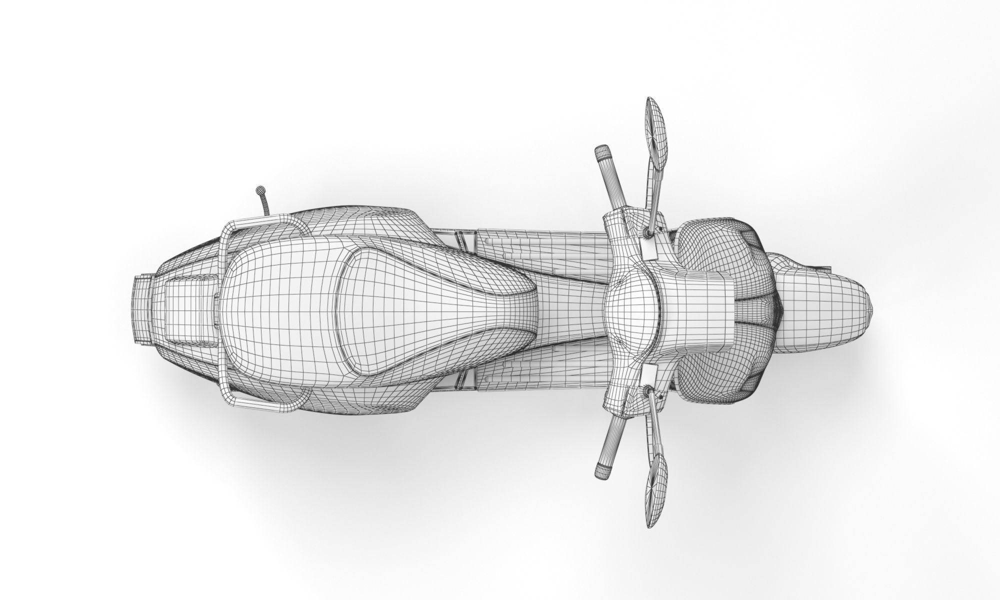 Vespa Sprint Blue 3D model_7