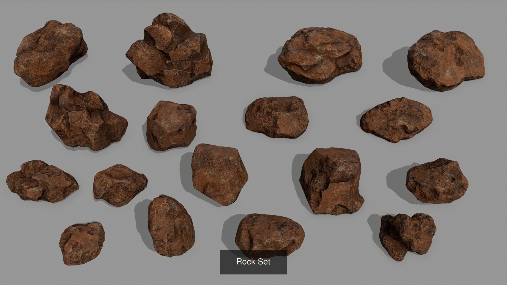 Desert Rock Set 3D Model Collection_1