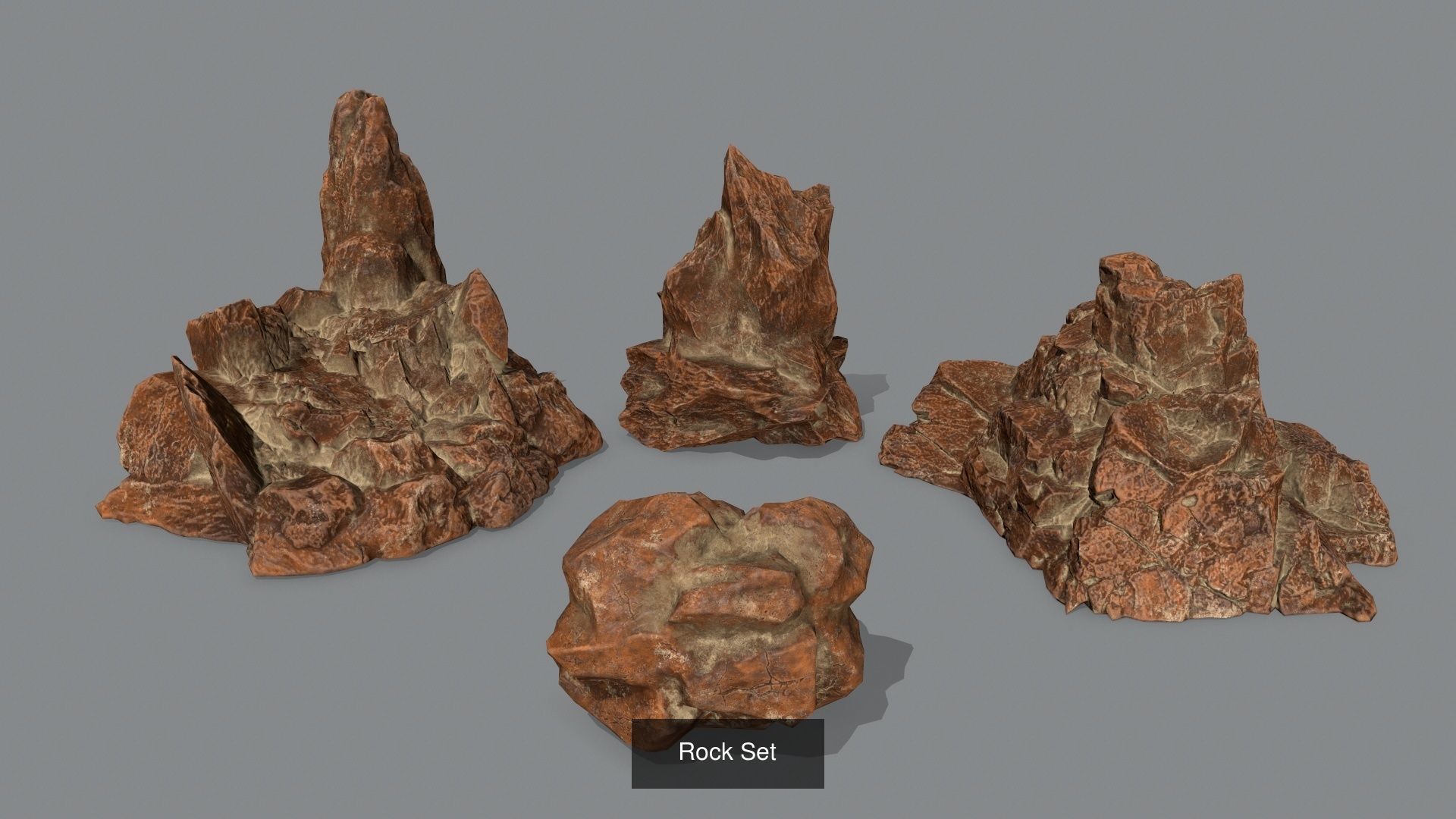 Desert Rock Set 3D Model Collection_2