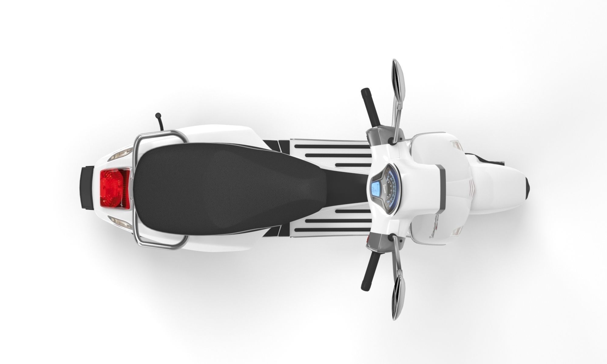 Vespa Sprint White 3D model_6