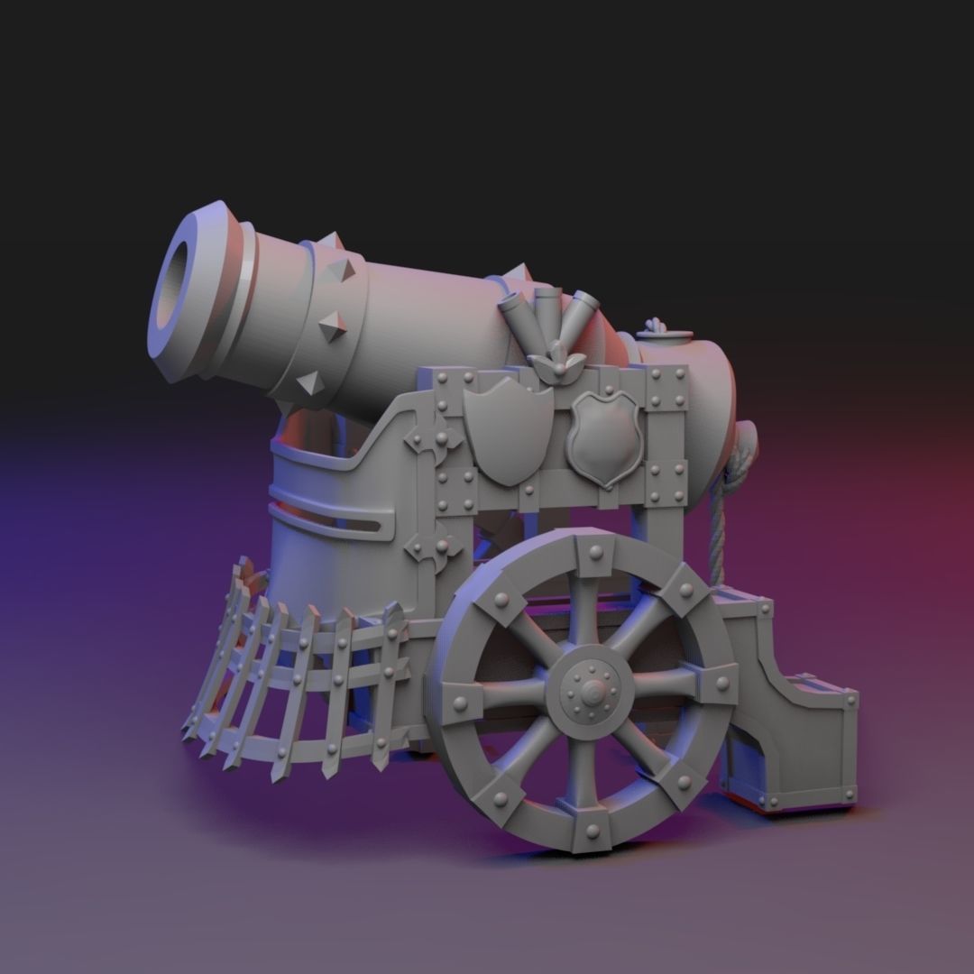 Cannon - Fantasy artillery 3D print model_1