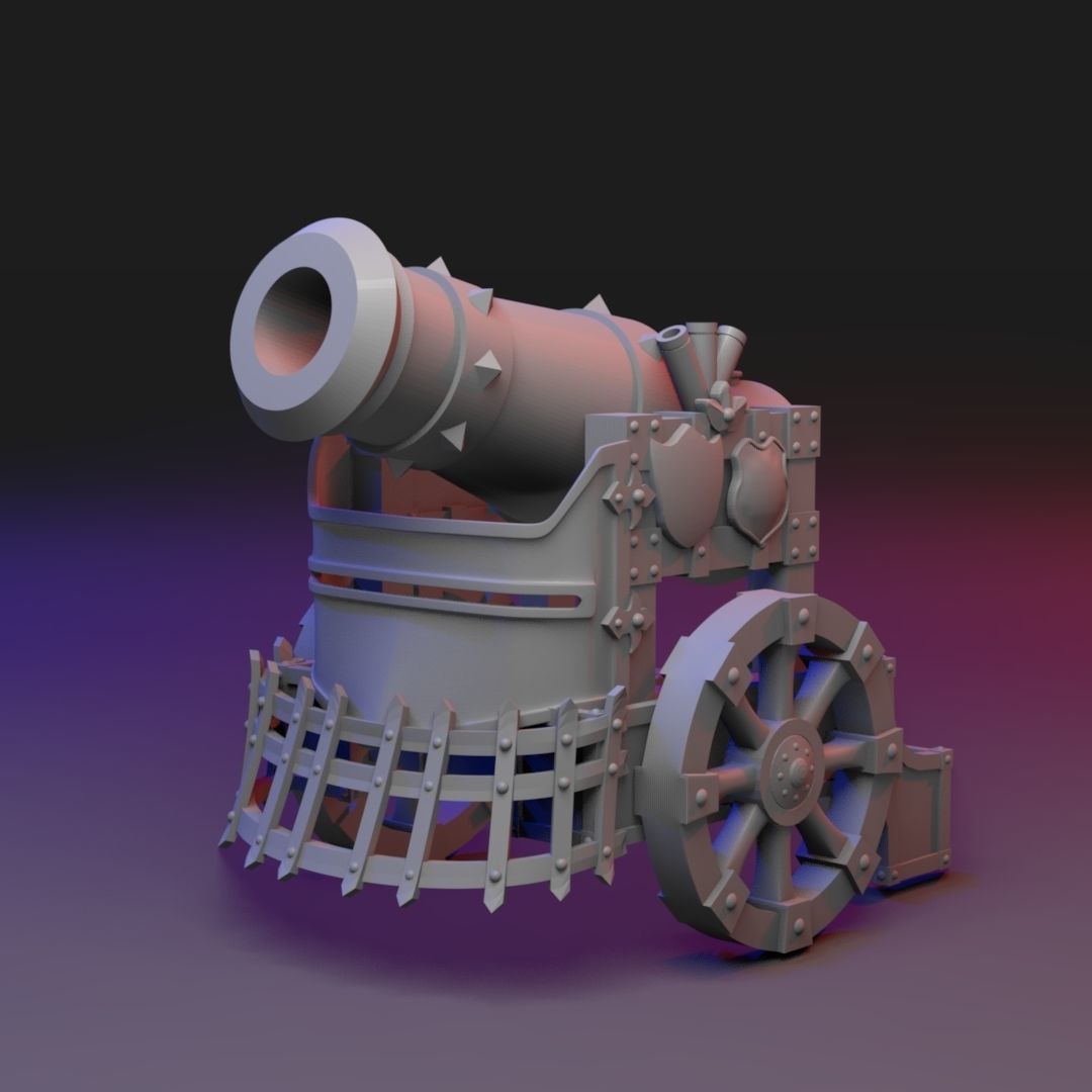 Cannon - Fantasy artillery 3D print model_8