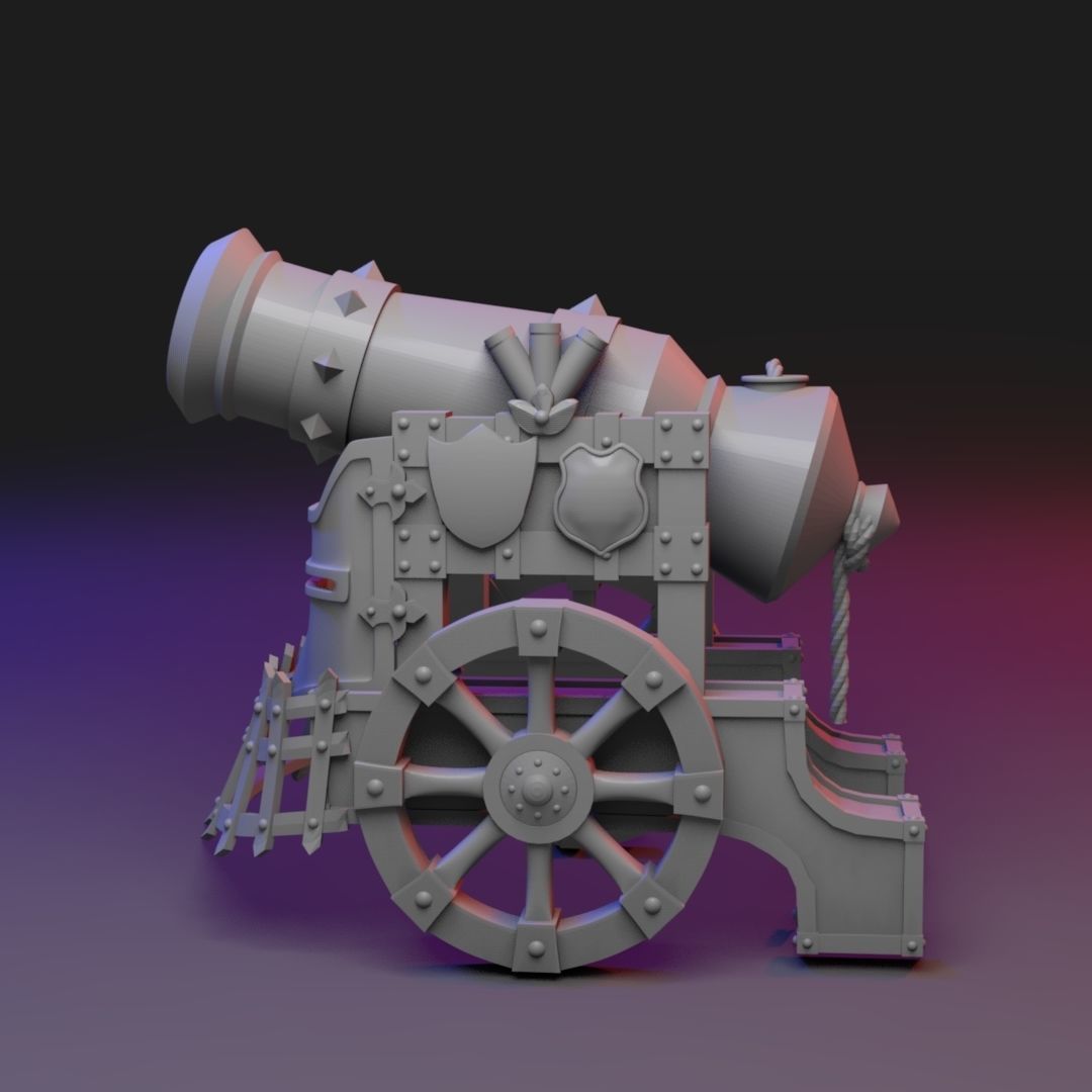 Cannon - Fantasy artillery 3D print model_2