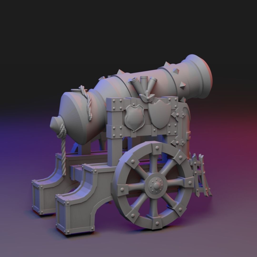 Cannon - Fantasy artillery 3D print model_5