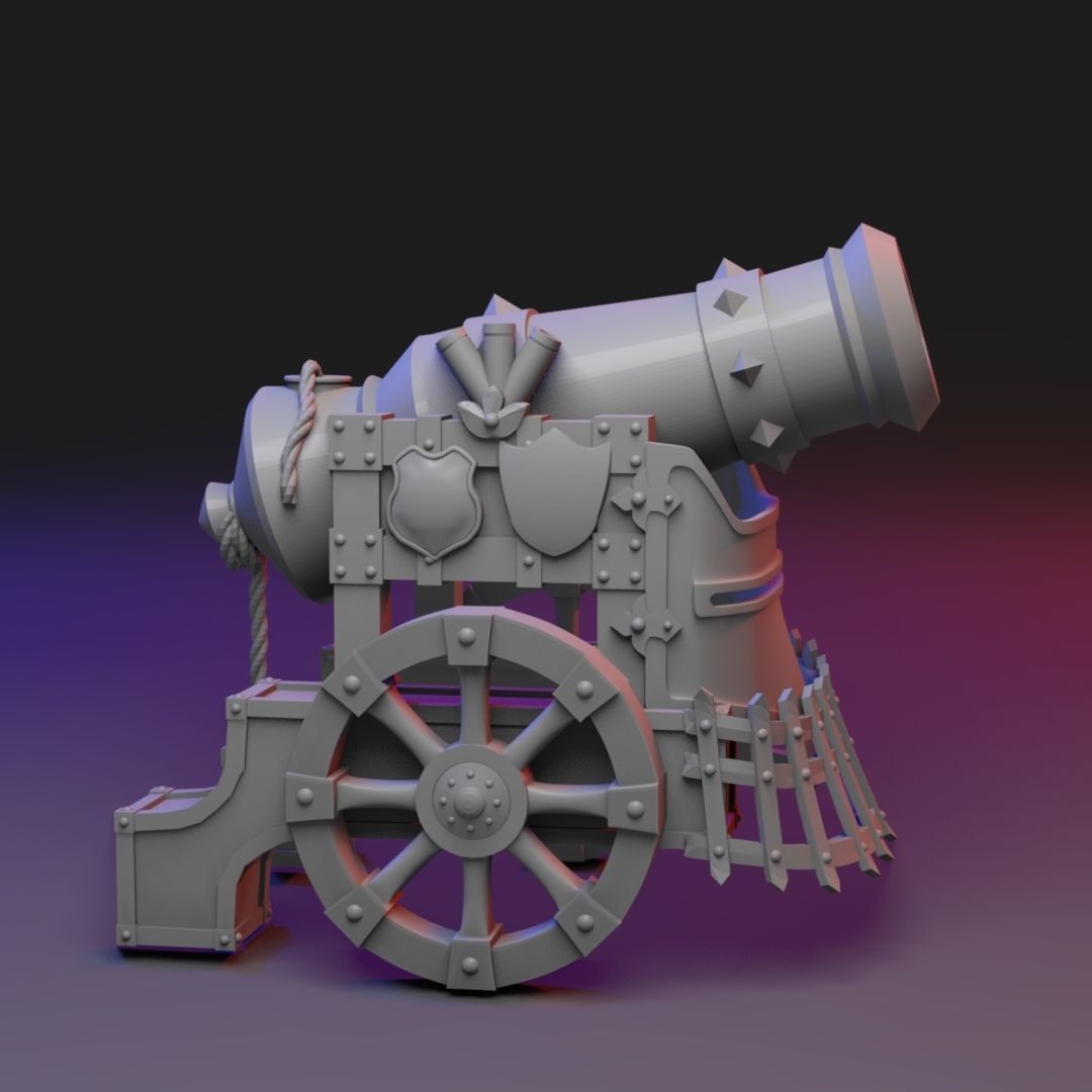 Cannon - Fantasy artillery 3D print model_6