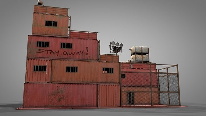 Survival Container Shelter 3D model 5
