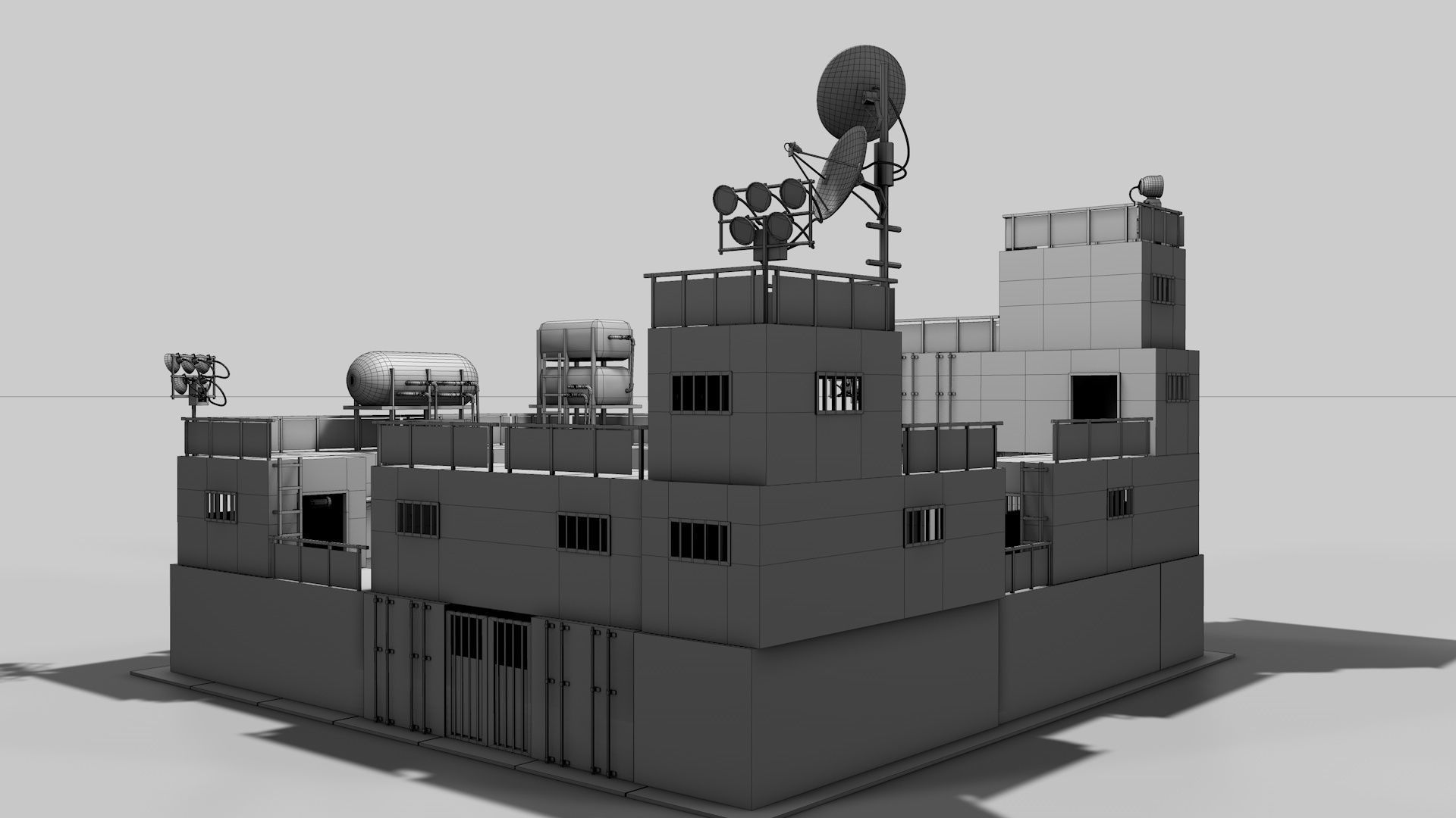 Survival Container Shelter 3D model_23