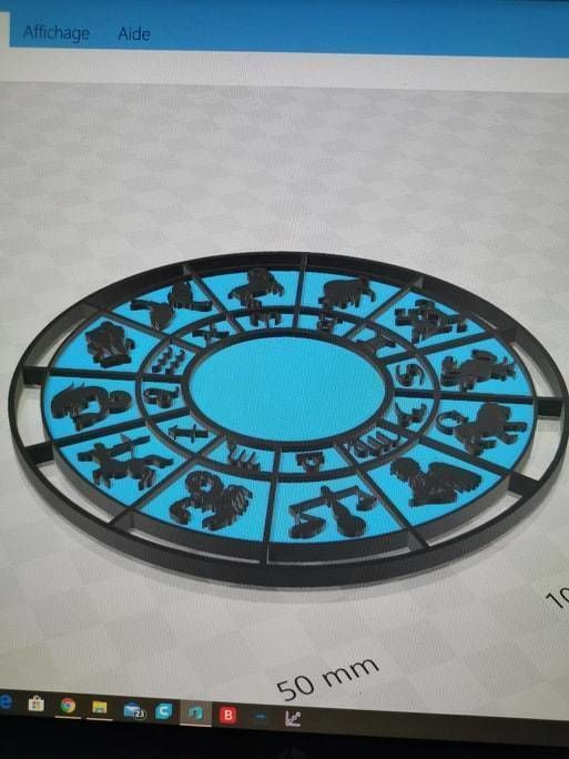cadran zodiacal pour horloge ou diorama saint seiya 3D model_2