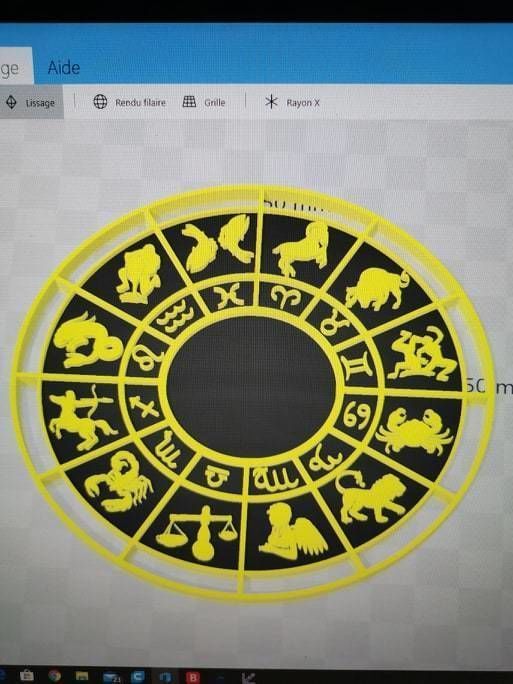 cadran zodiacal pour horloge ou diorama saint seiya 3D model_1