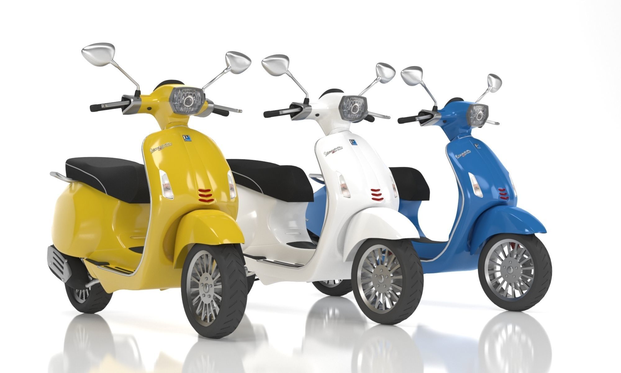 Vespa Sprint Package 3D model_1