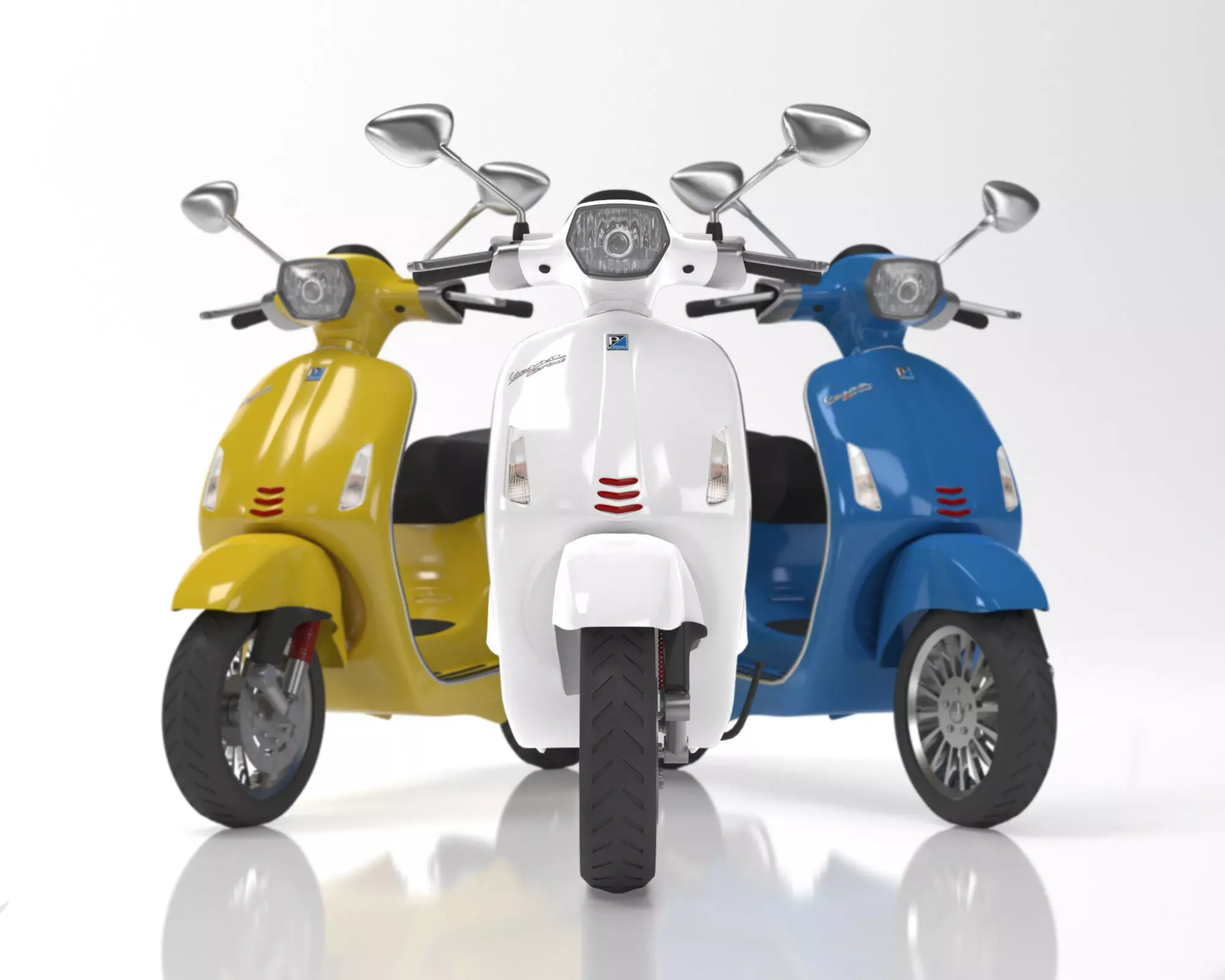 Vespa Sprint Package 3D model_0