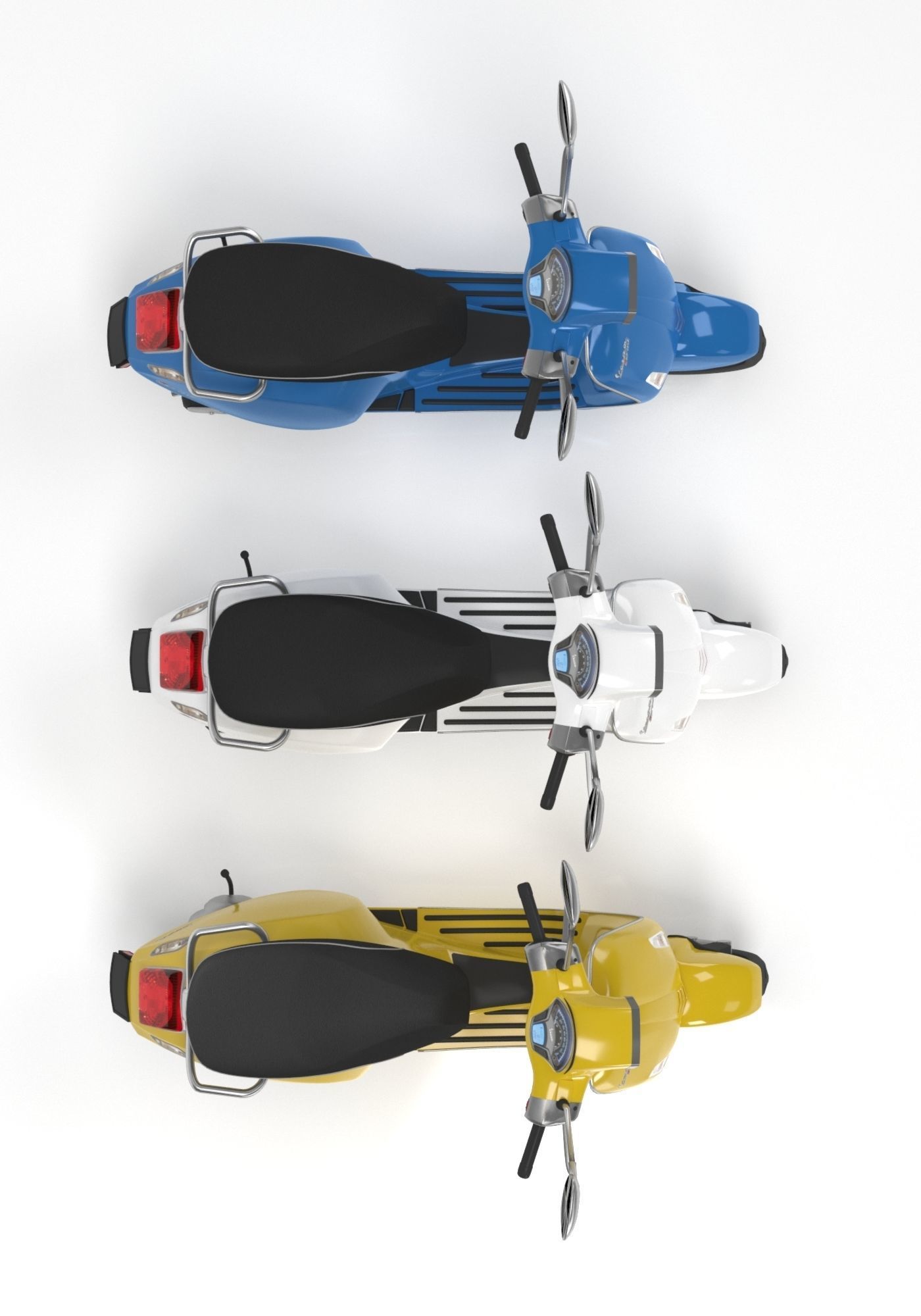 Vespa Sprint Package 3D model_2