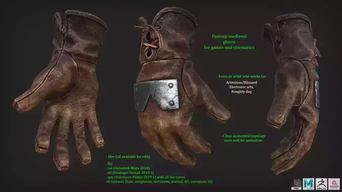 Medieval gloves