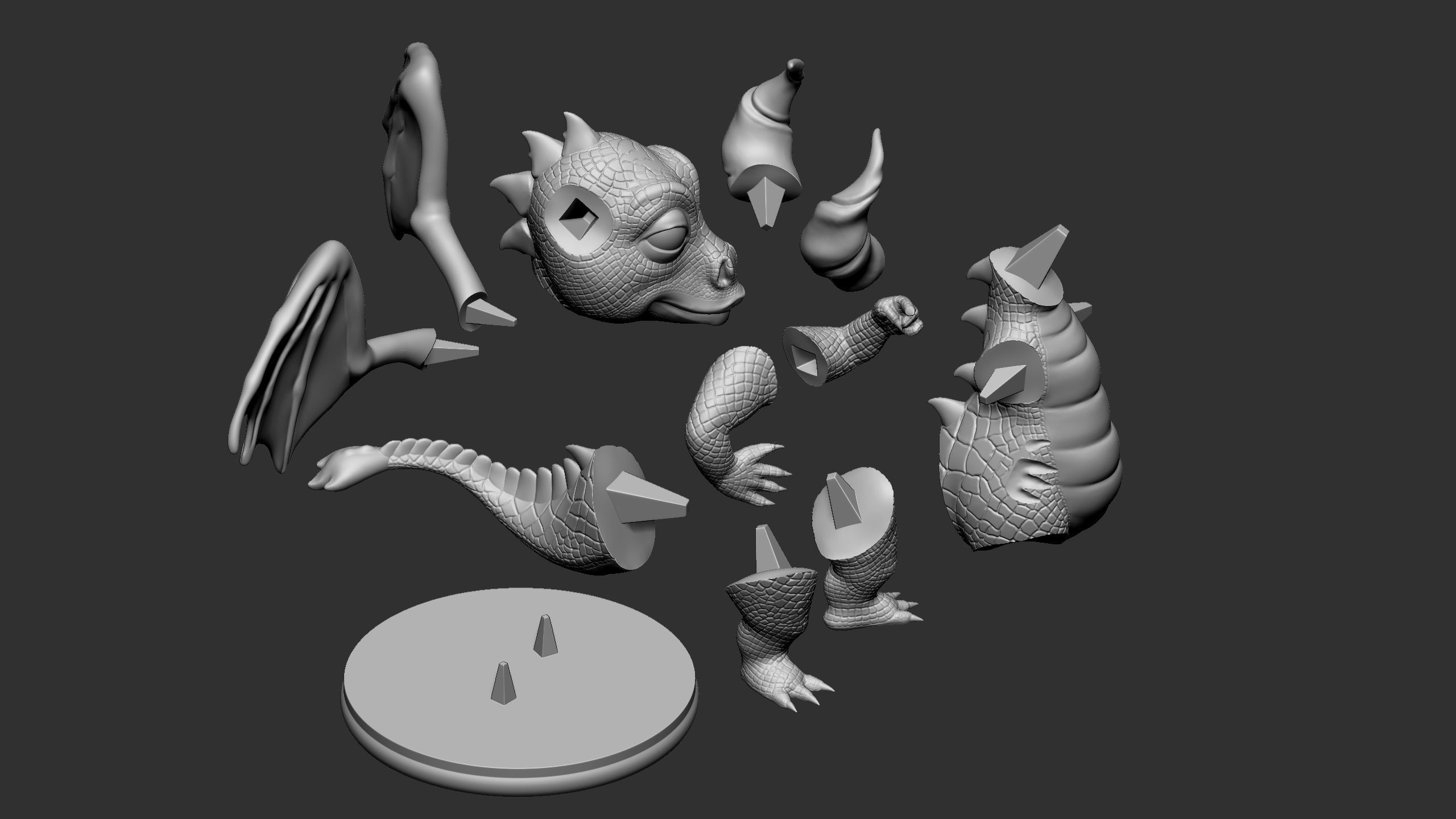Dragon for 3d printing 3D print model_20