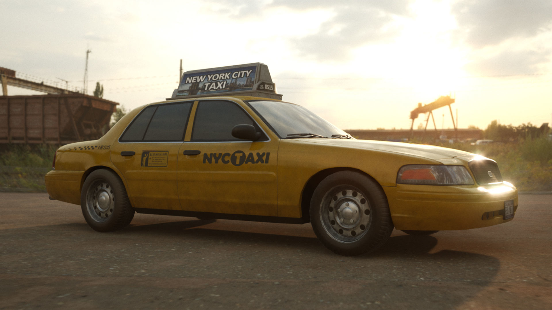 Generic Sedan Car Pack Low-poly 3D model_5