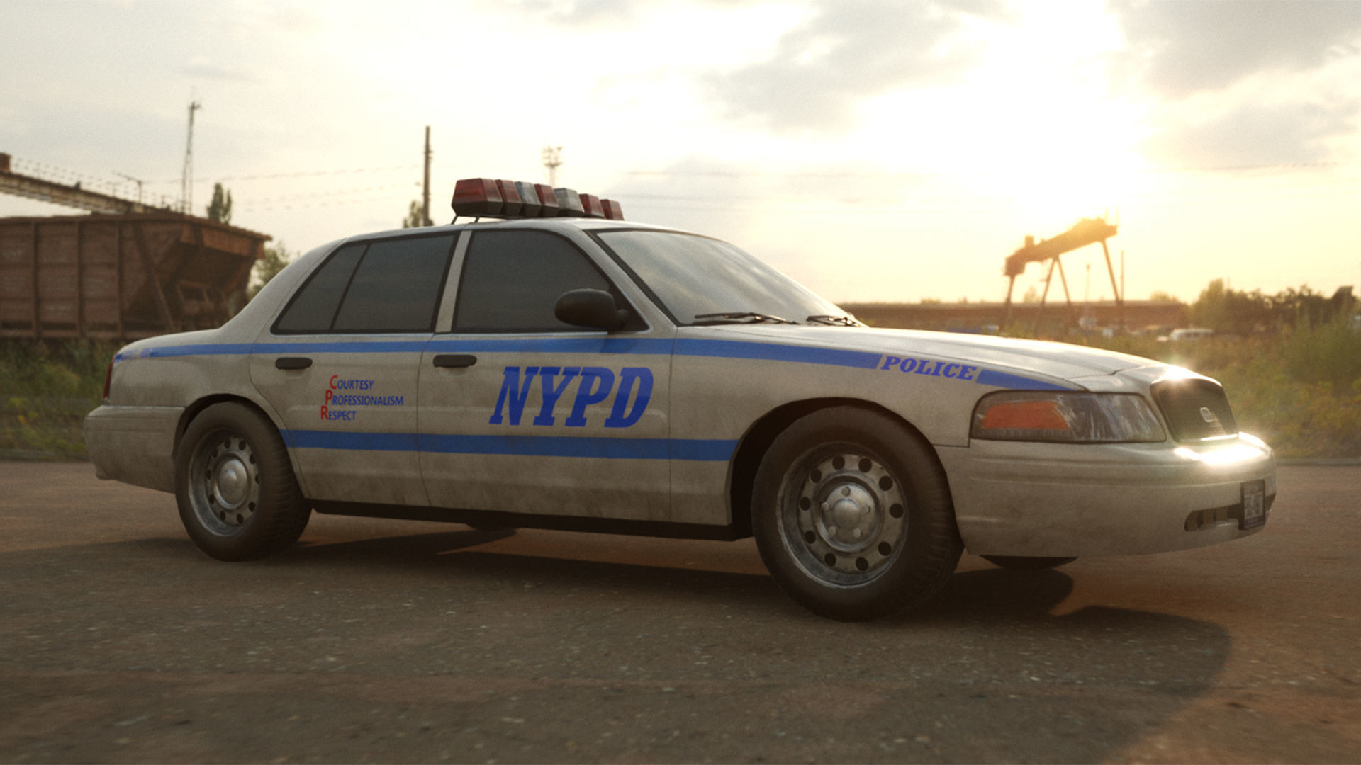 Generic Sedan Car Pack Low-poly 3D model_9