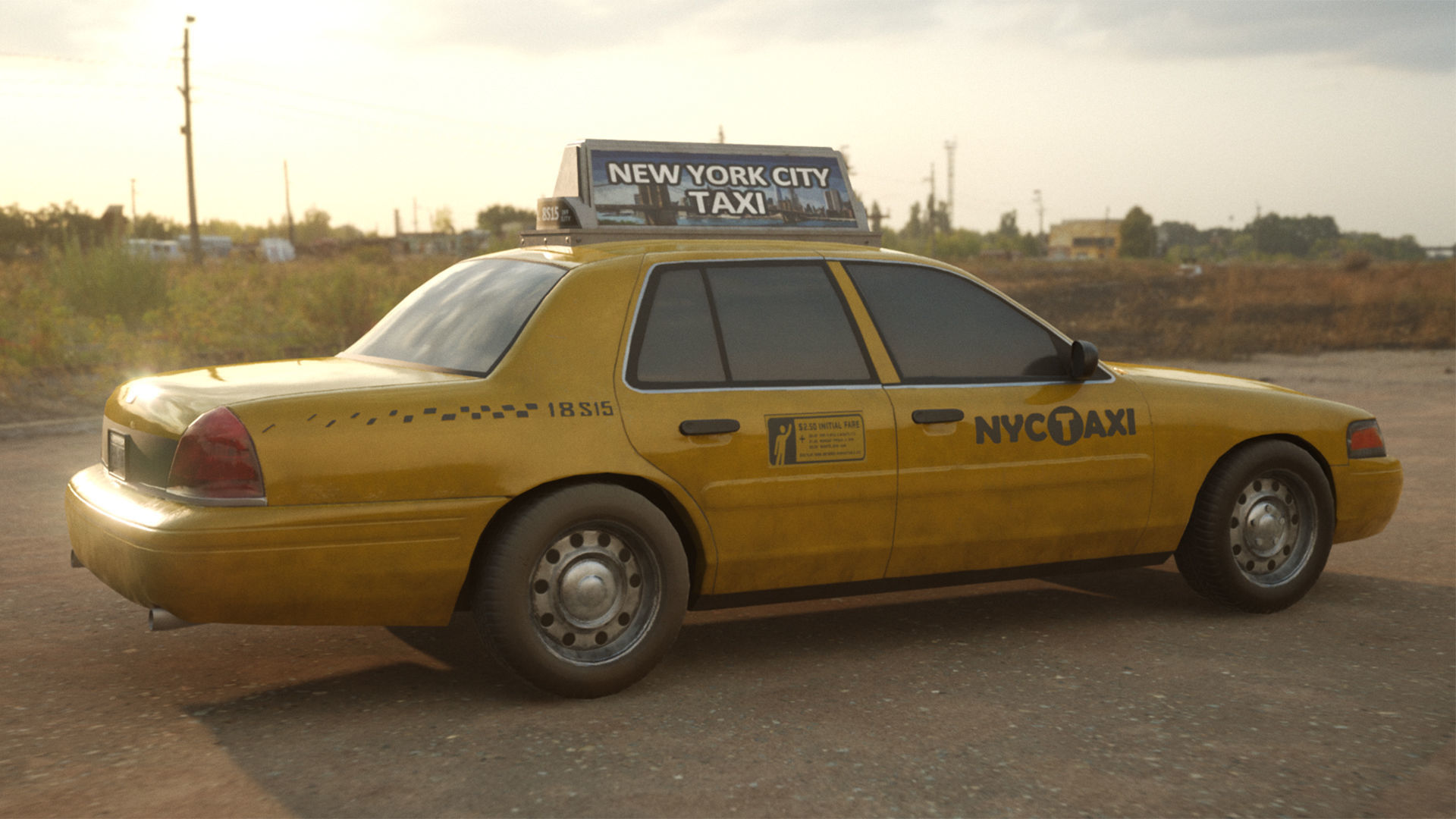 Generic Sedan Car Pack Low-poly 3D model_10