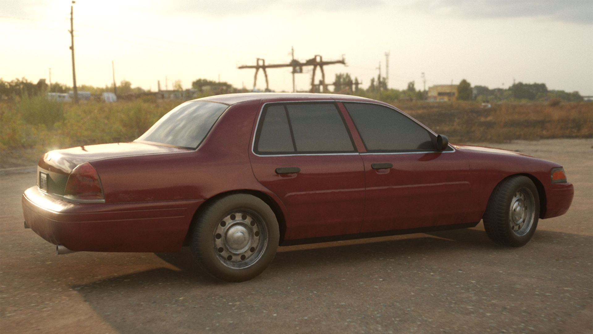 Generic Sedan Car Pack Low-poly 3D model_7