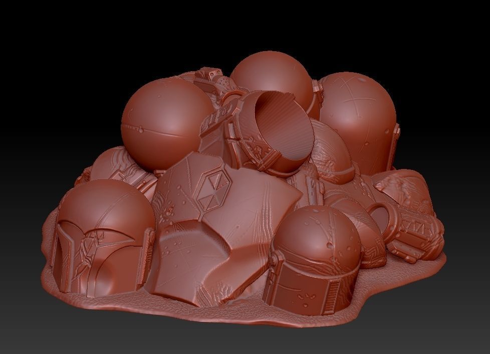 Mandalorian Armor Pile Stylus Holder 3D print model_2