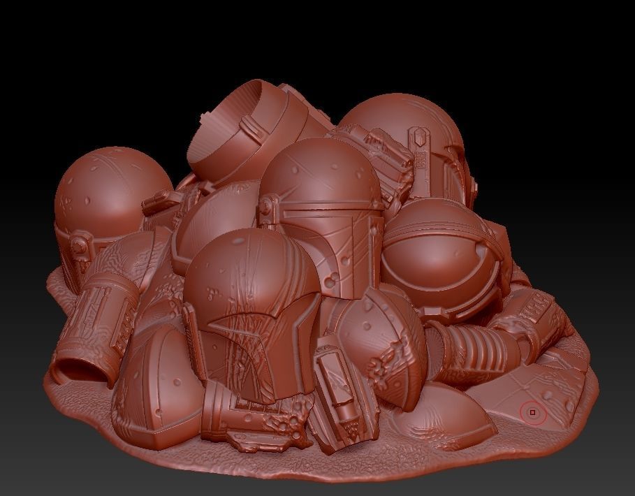 Mandalorian Armor Pile Stylus Holder 3D print model_1