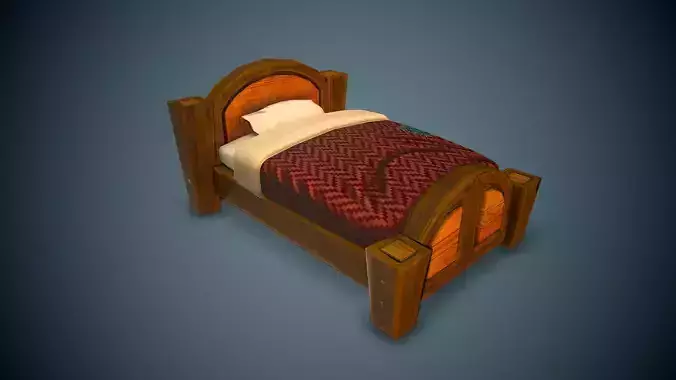 Stylized Cartoon Bed