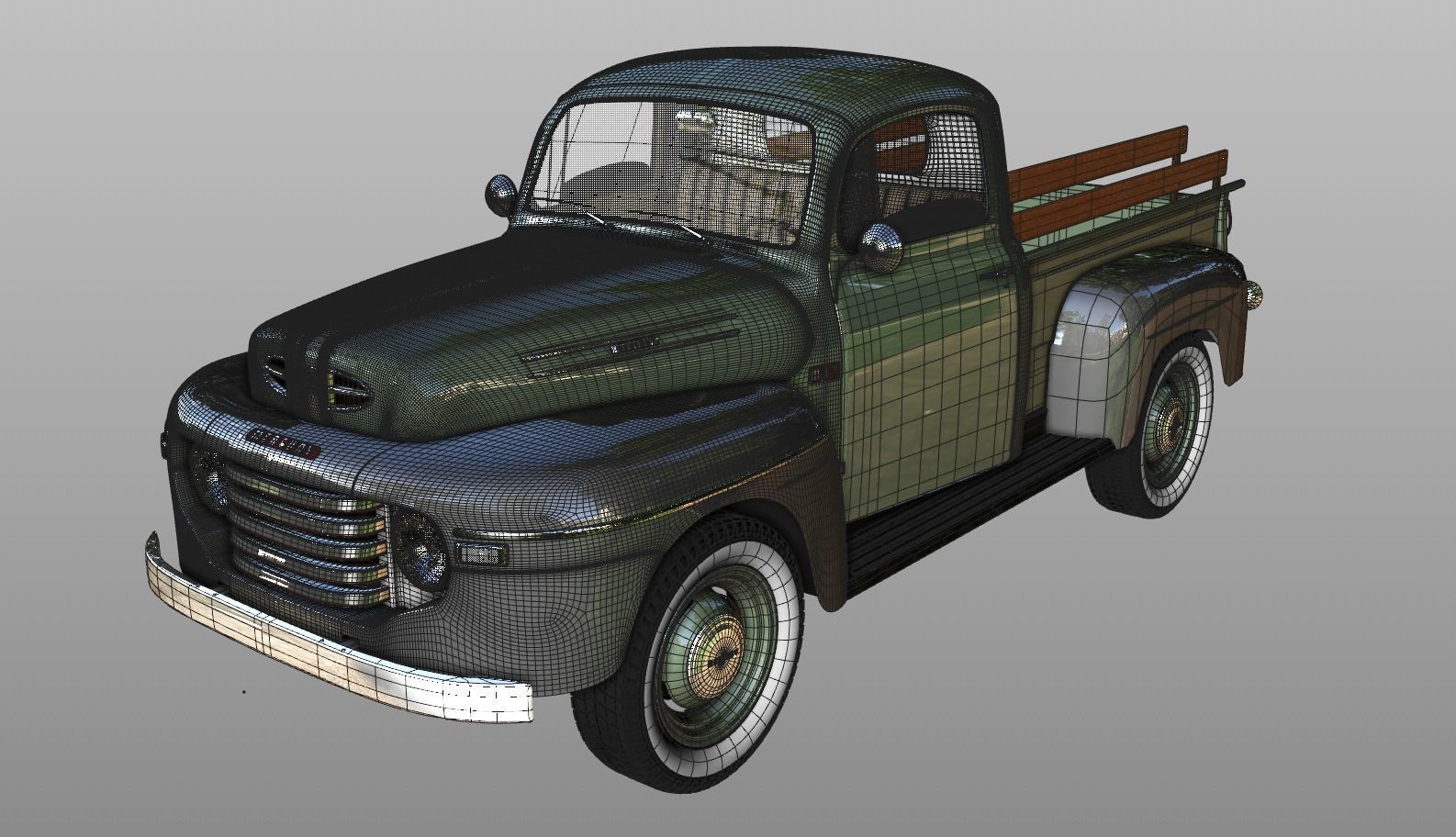 M47 Series Pickup 1949 3D model_10