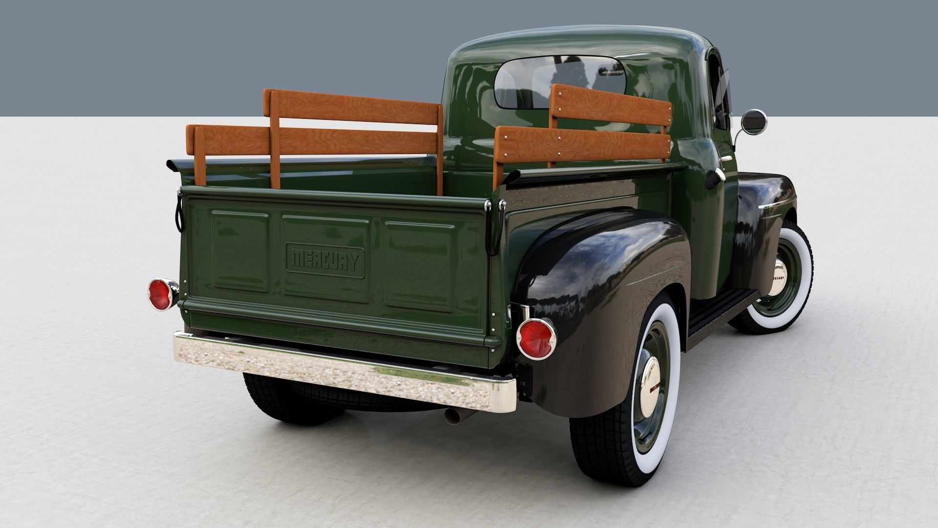 M47 Series Pickup 1949 3D model_8