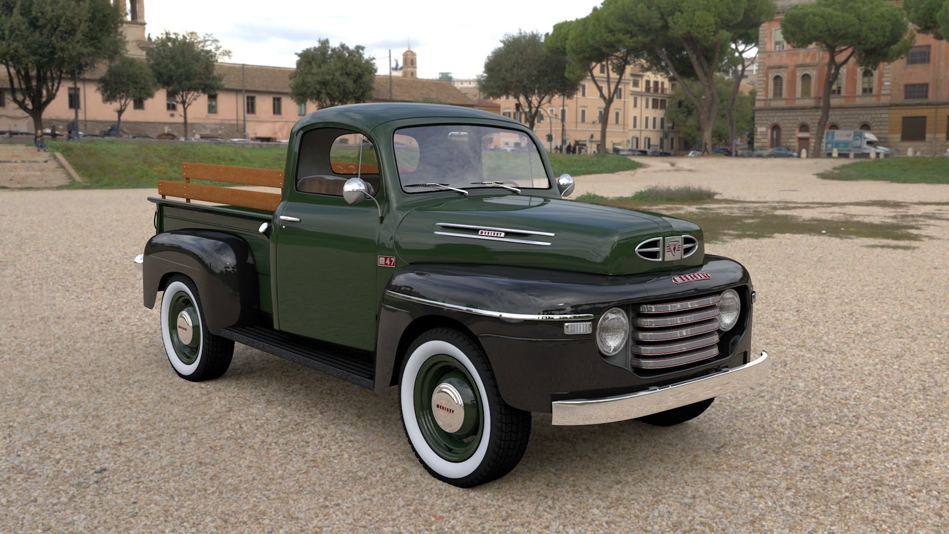 M47 Series Pickup 1949 3D model_4