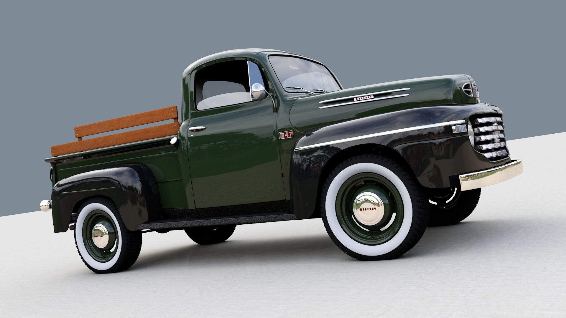 M47 Series Pickup 1949 3D model_2