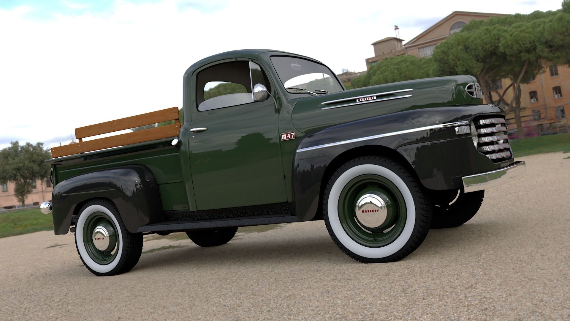 M47 Series Pickup 1949 3D model_3