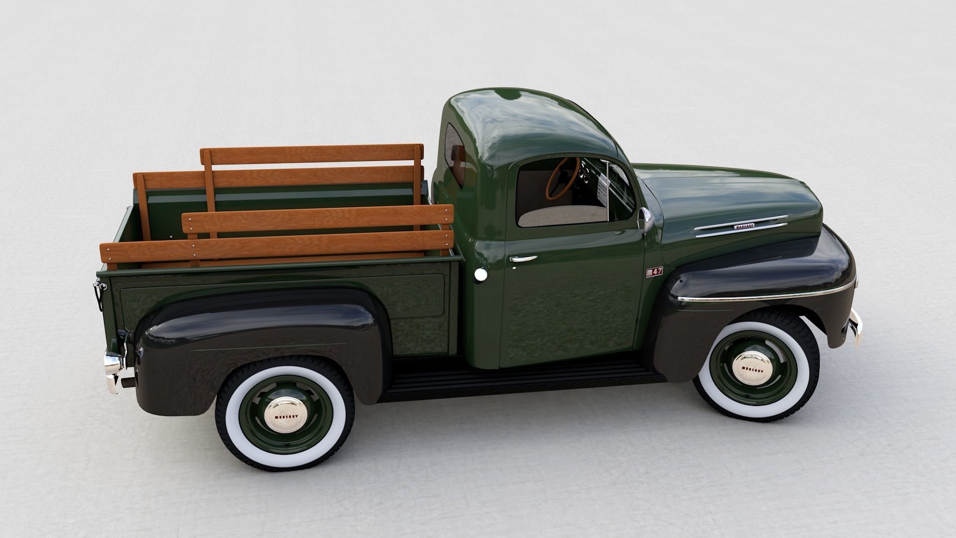 M47 Series Pickup 1949 3D model_9