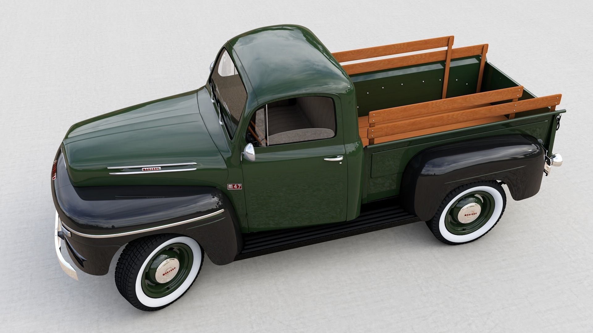 M47 Series Pickup 1949 3D model_5