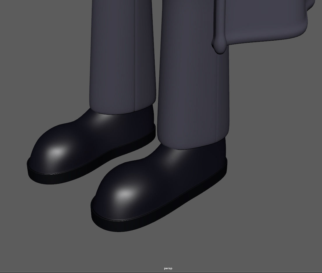 Magician cartoon character wearing top hat 3D model_17