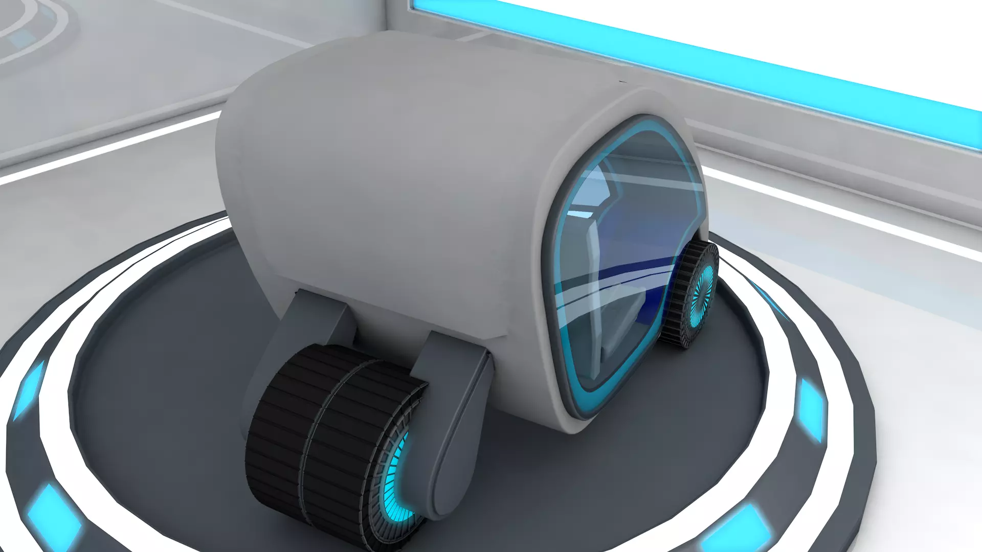 Sci Fi Car Low-poly 3D model