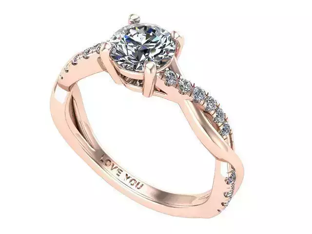 Rose Tangled Love You Ring
