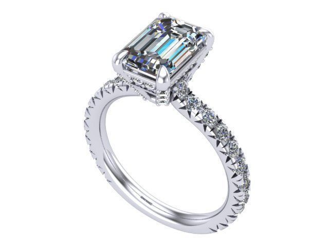 Skinny Rectangle Ring v2 3D print model_3