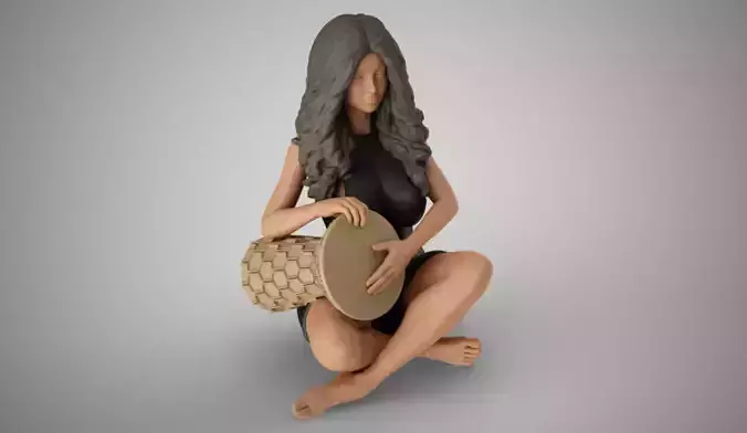 Woman Rhythm Solo with Goblet Drum