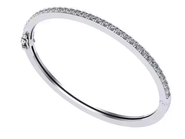 W I D E Bangle gold diamond bracelet