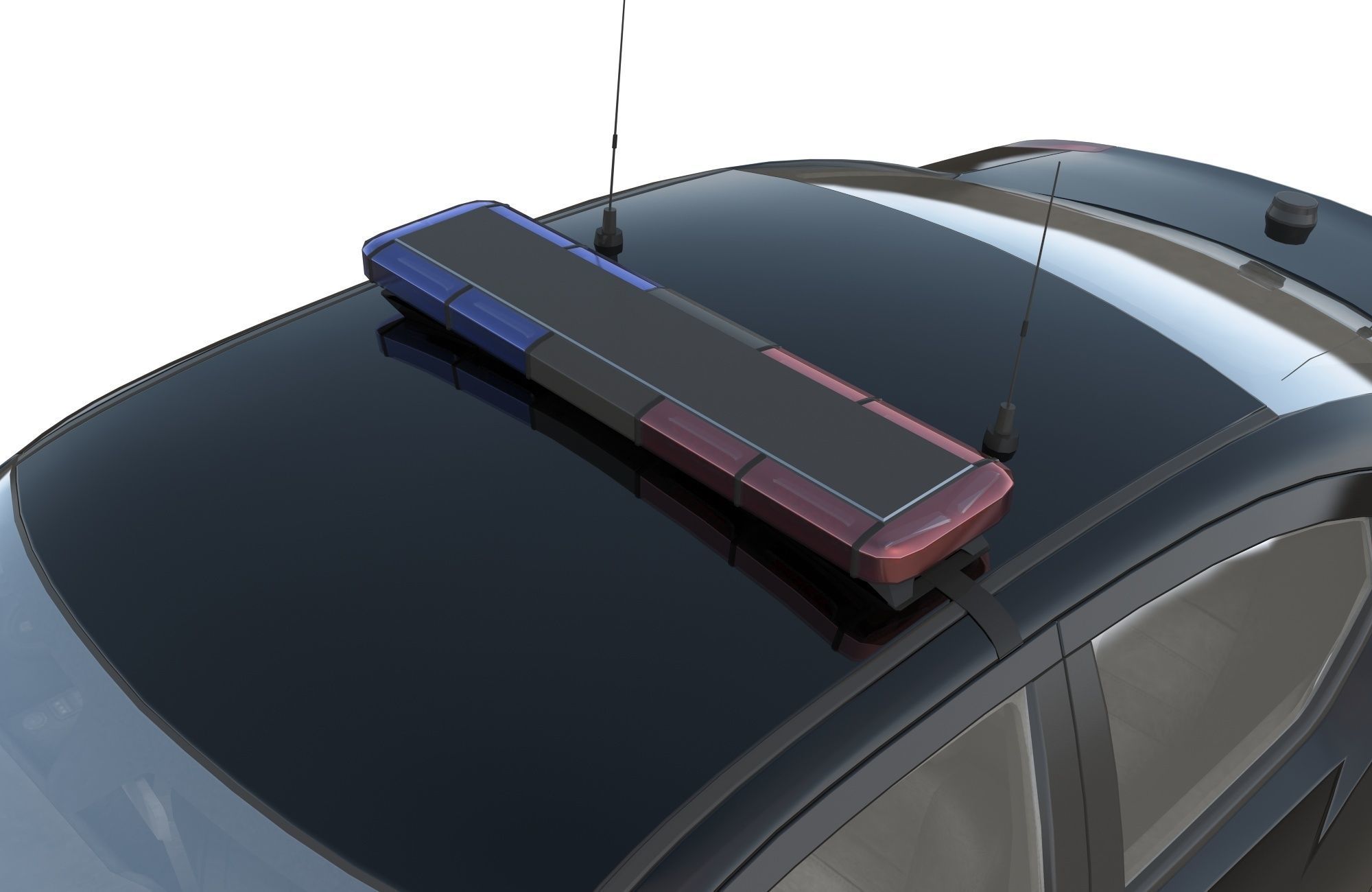 Dodge Charger Police Car Low-poly 3D model_28