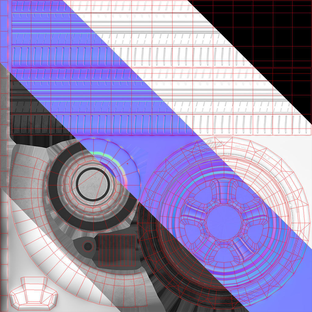 Dodge Charger Police Car Low-poly 3D model_41