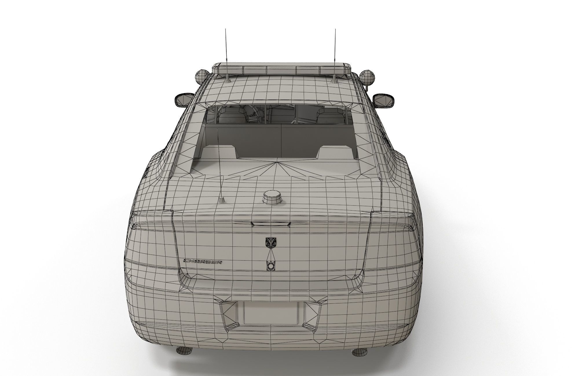 Dodge Charger Police Car Low-poly 3D model_26