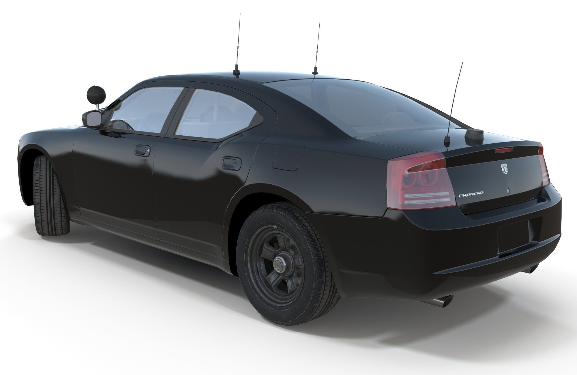 Dodge Charger Police Car Low-poly 3D model_15