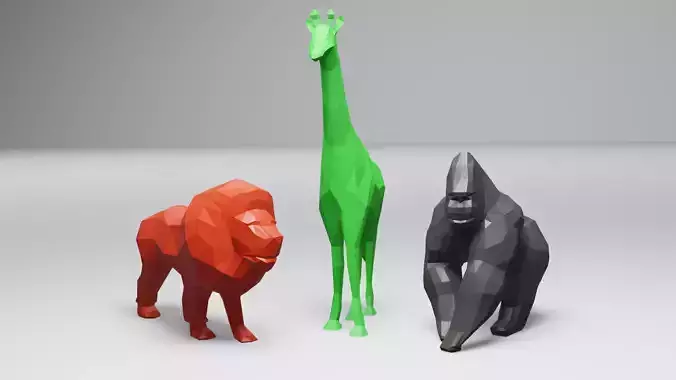 Low Poly African Animal Pack