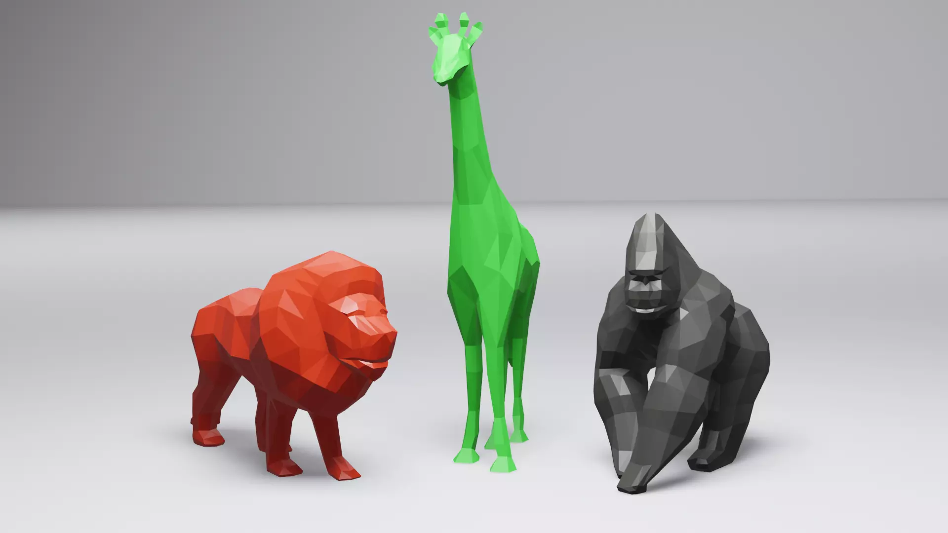 Low Poly African Animal Pack 3D print model