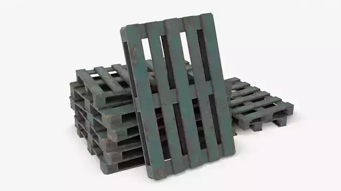 Euro Pallets Assets 02 Low-poly 3D model